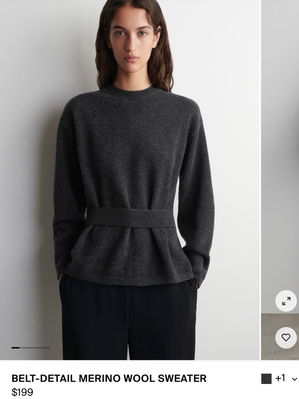 Cos belt detail sweater